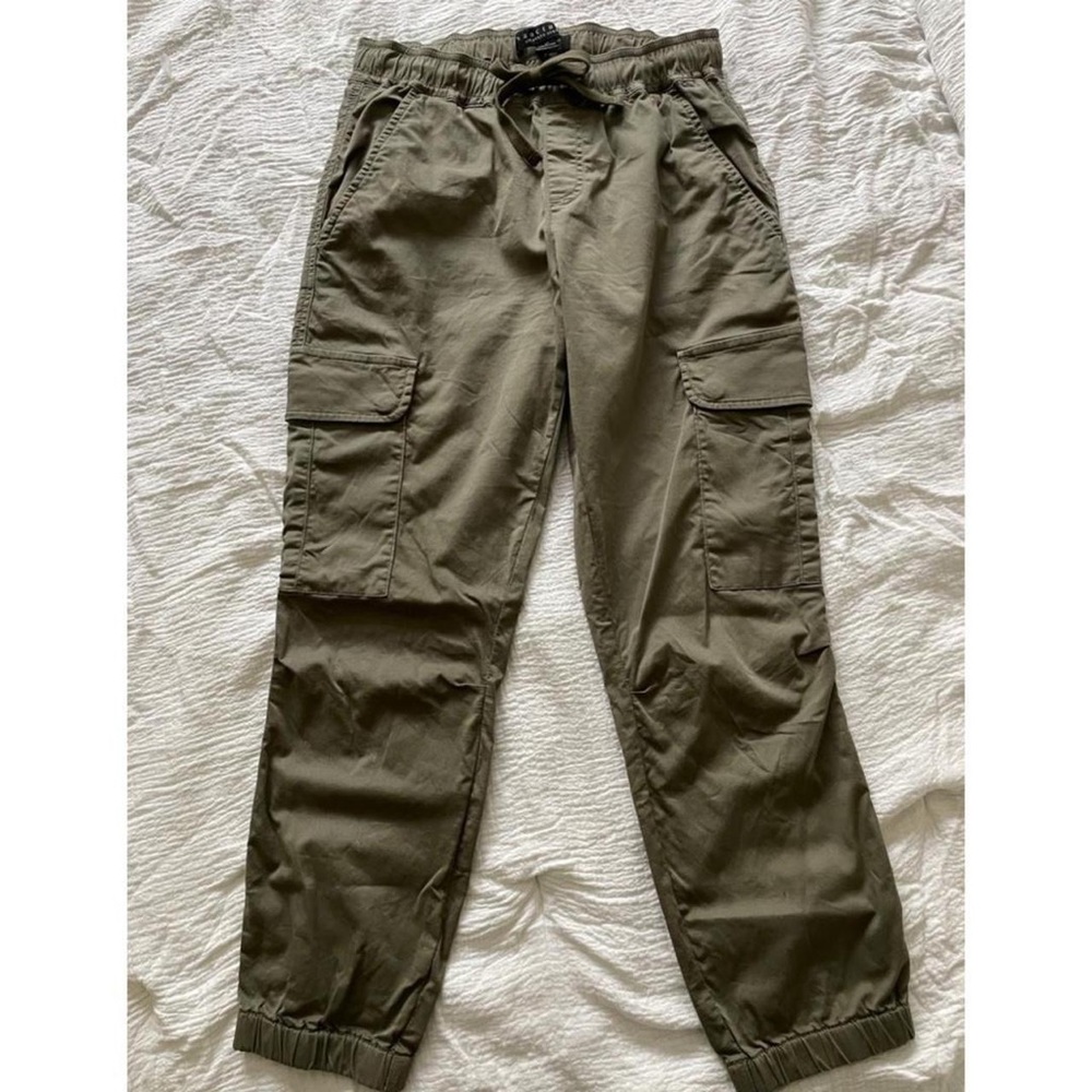 Sanctuary Olive Green Cargo Joggers with Drawstring Waist